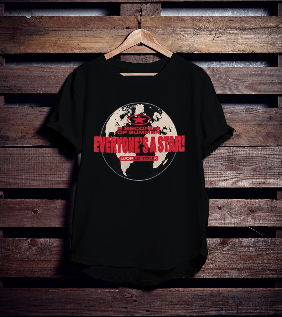 5 Seconds Of Summer Everyone's A Star World Tour 2026 T-Shirt