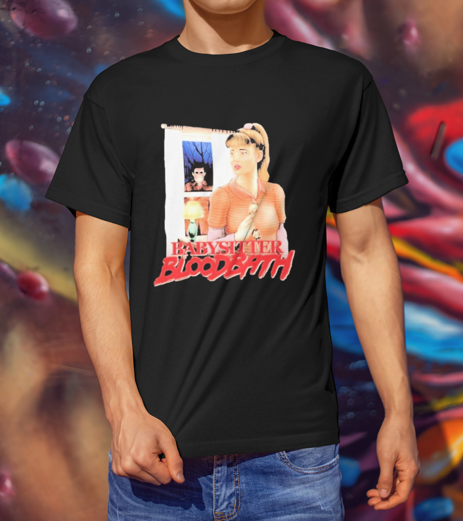 Babysitter Bloodbath Puppet Combo Novel Cover Creepy T-Shirt