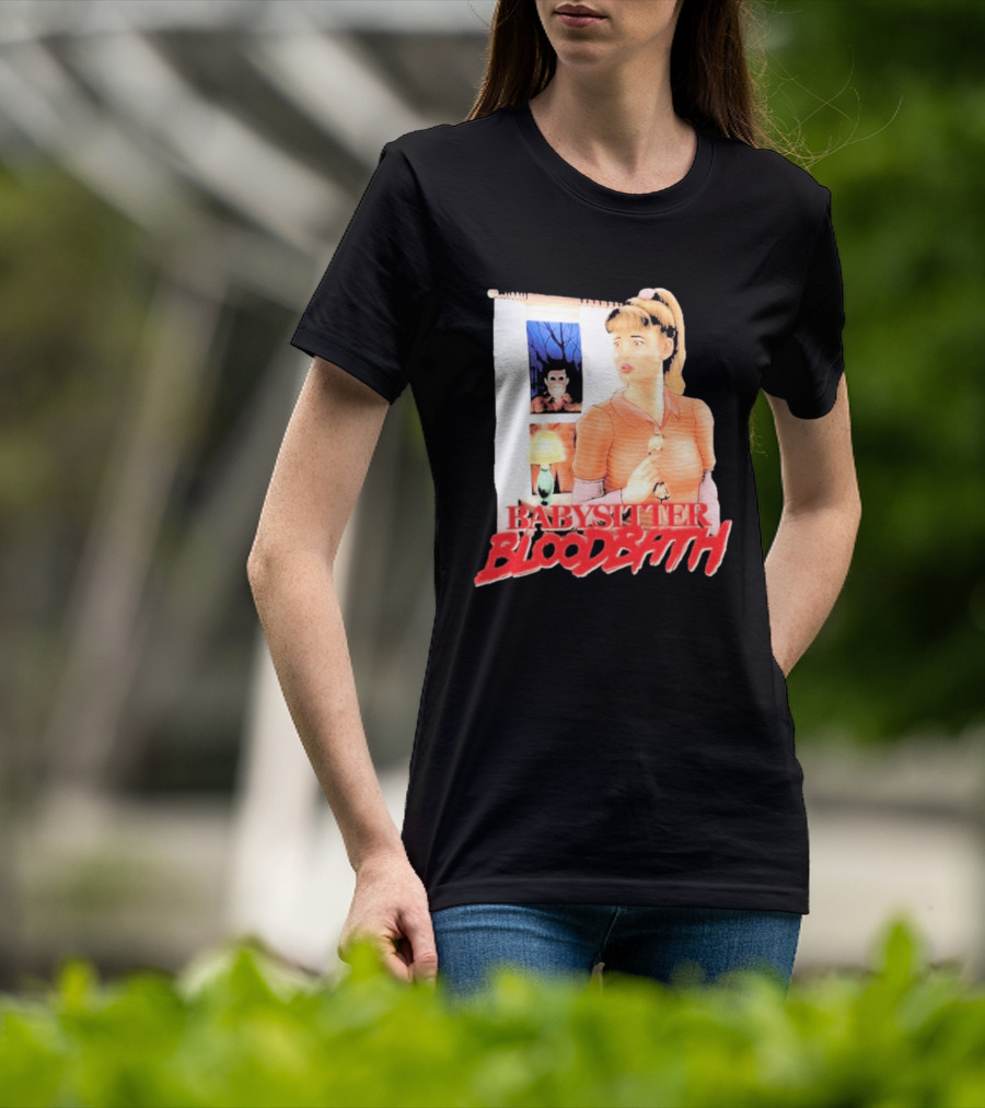 Babysitter Bloodbath Puppet Combo Novel Cover Creepy T-Shirt