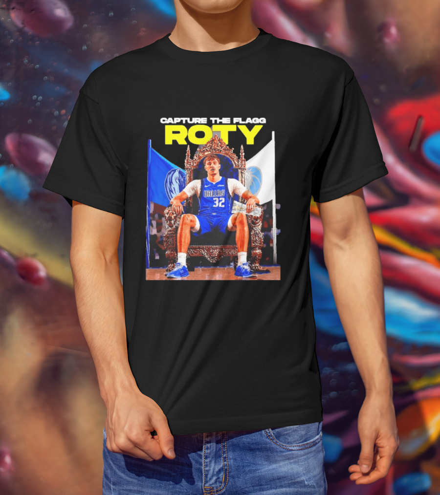 Capture The Cooper Flagg ROTY Dallas Mavericks Basketball Throne T-Shirt