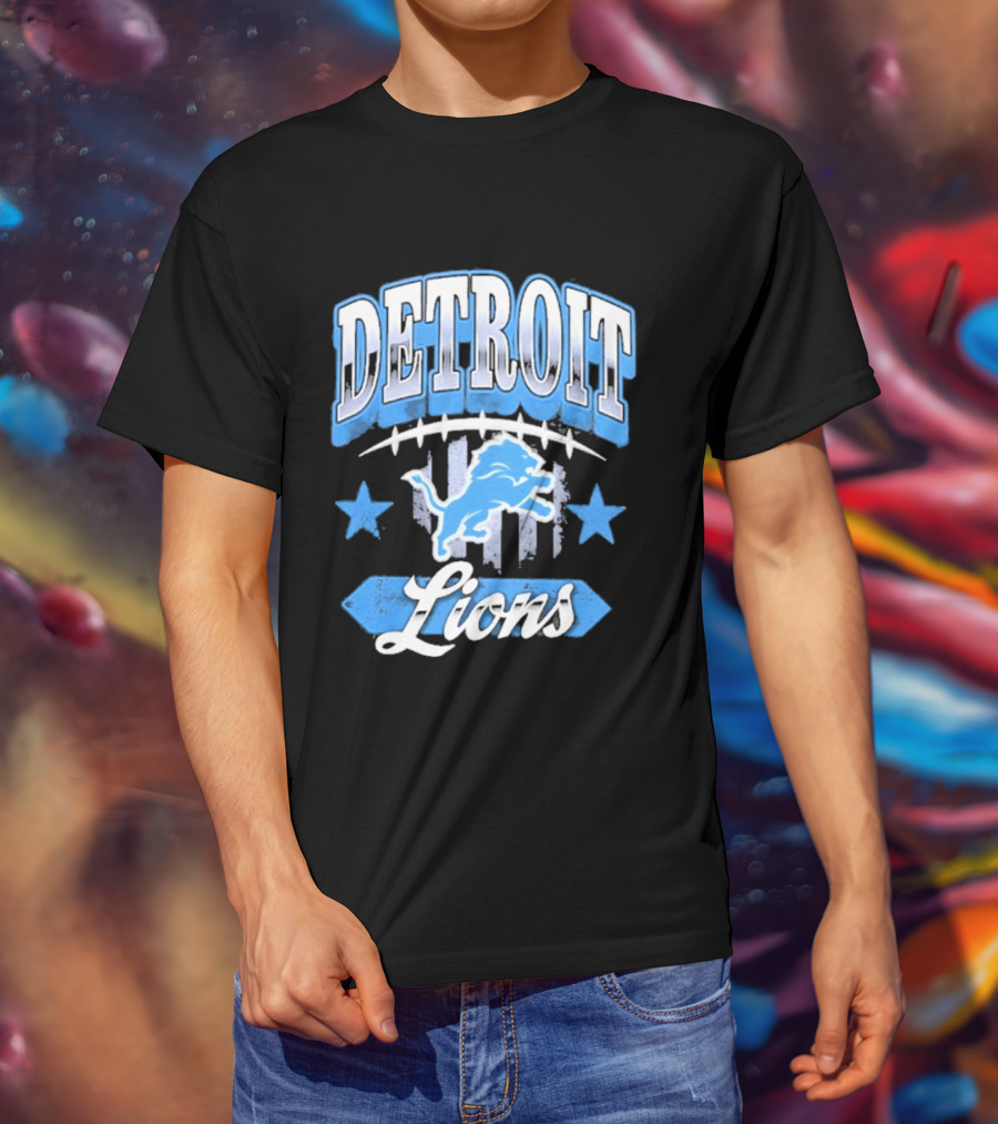 Detroit Lions Americana 2026 Stars Stripes Football Fan Gear T-Shirt