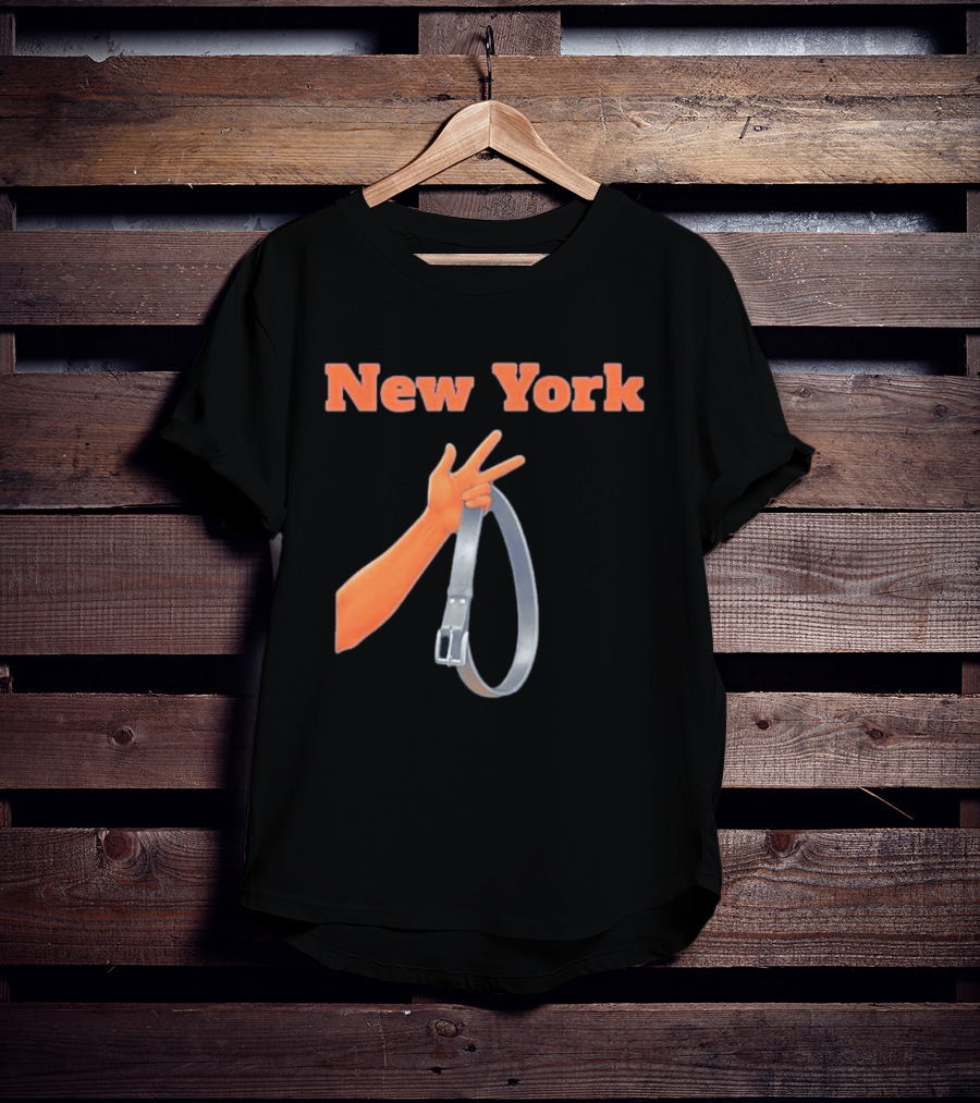 Jalen Brunson Three Point Celebration New York Knicks Belt Gesture T-Shirt