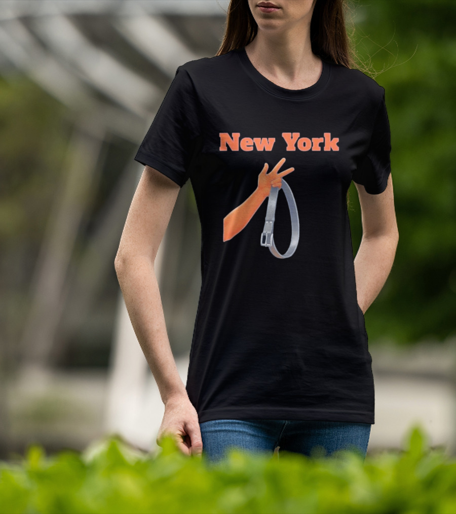 Jalen Brunson Three Point Celebration New York Knicks Belt Gesture T-Shirt