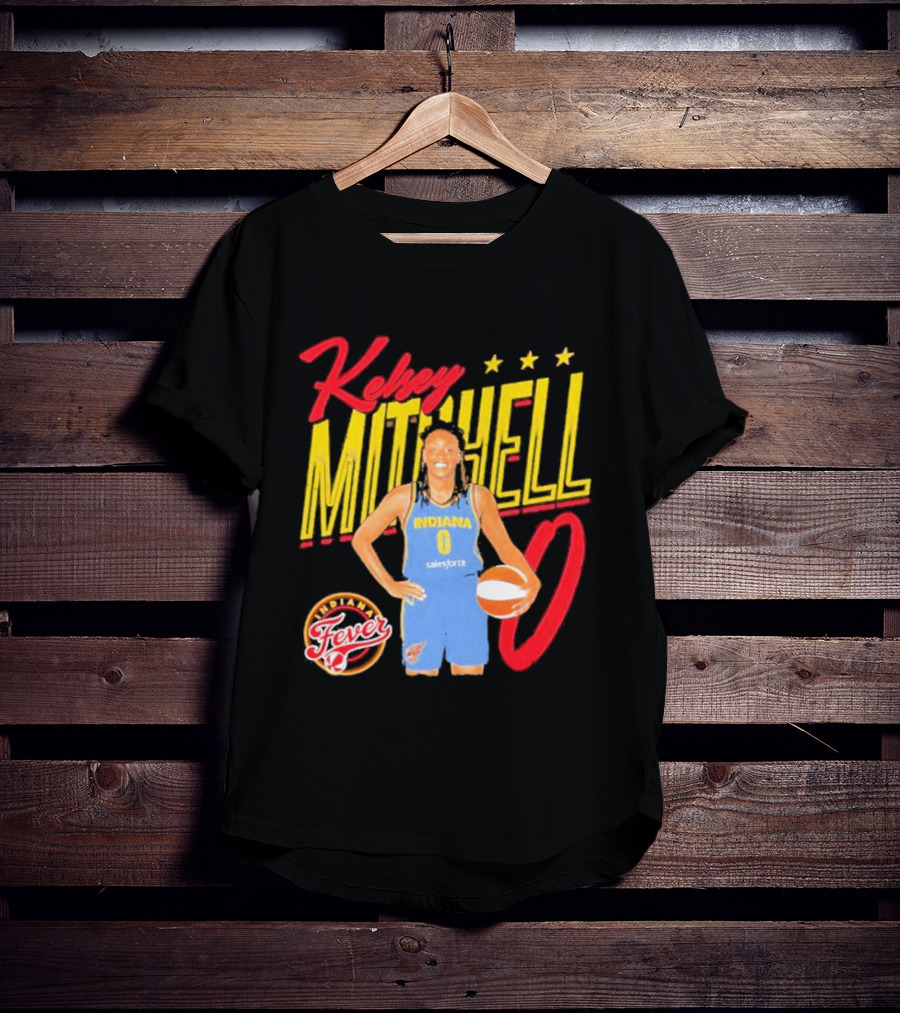 Kelsey Mitchell Indiana Fever Basketball Player Pose Salesforce T-Shirt