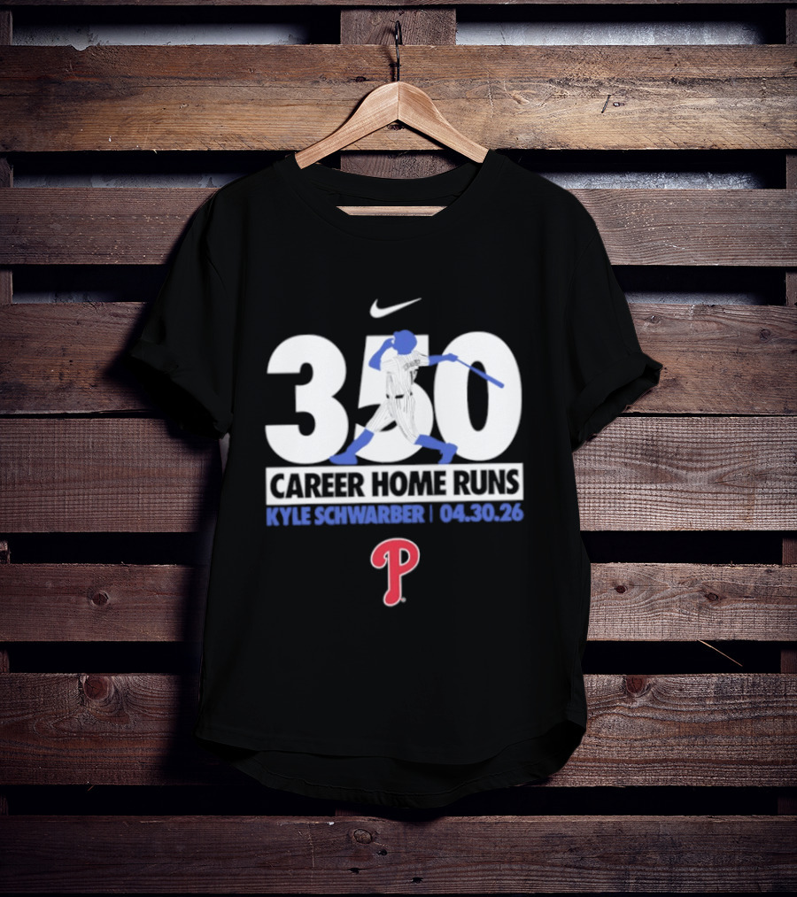 Kyle Schwarber Philadelphia Phillies 350 Career Home Runs 04.30.26 Nike T-Shirt