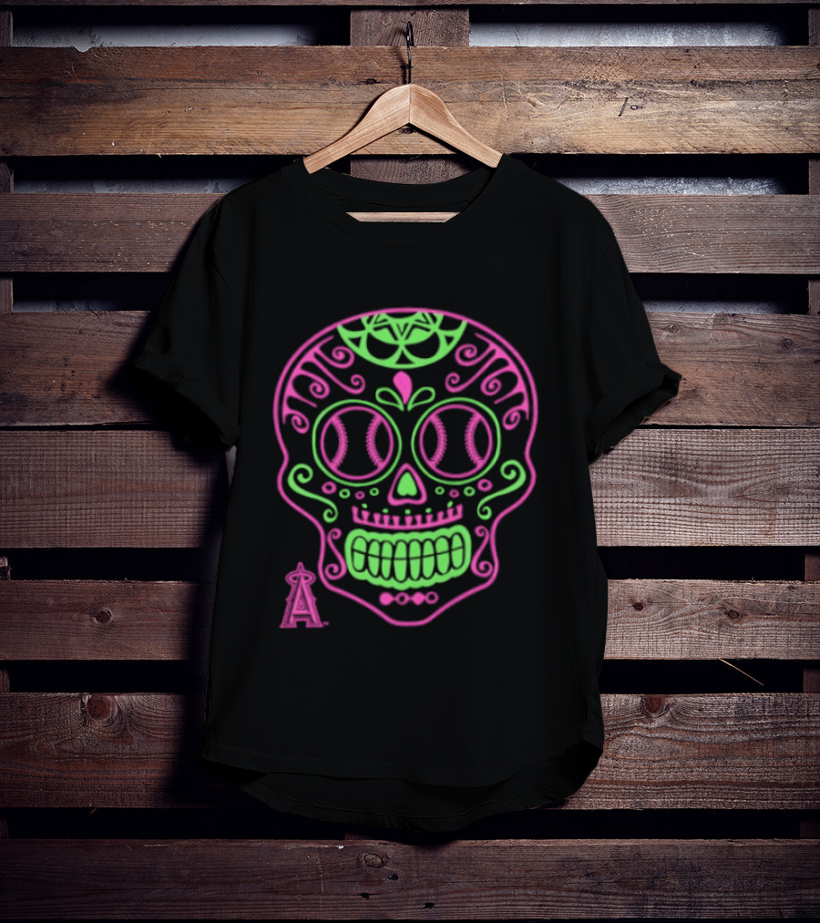 Los Angeles Angels 2026 Sugar Skull Baseball T-Shirt