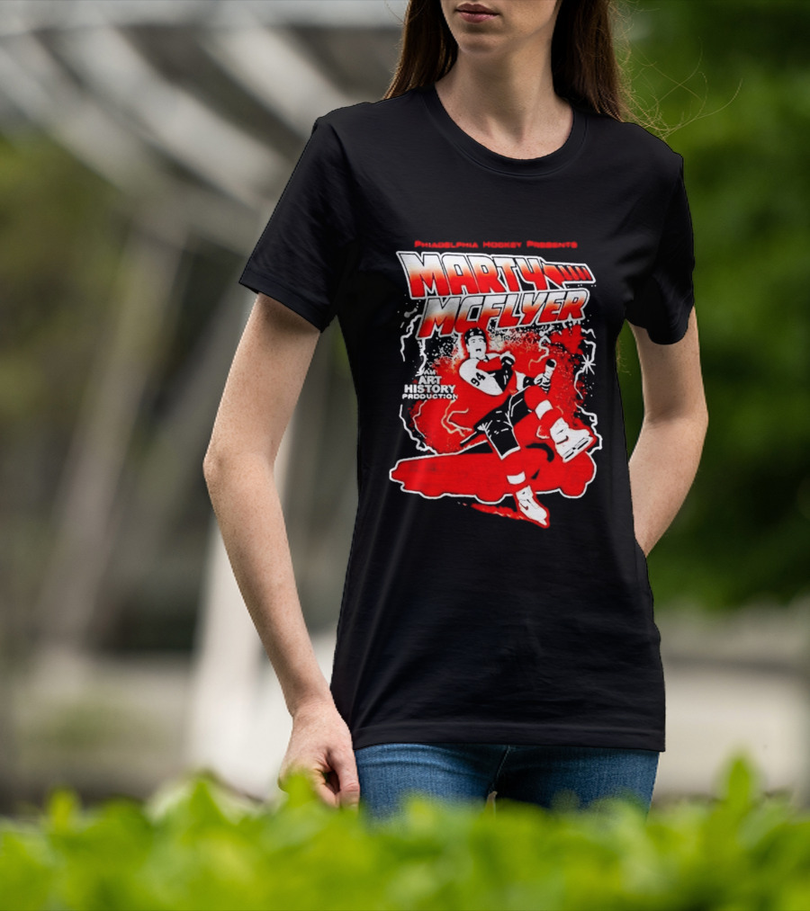 Philadelphia Hockey Presents Marty McFly 2026 With Philadelphia Flyers Hockey 97 T-Shirt