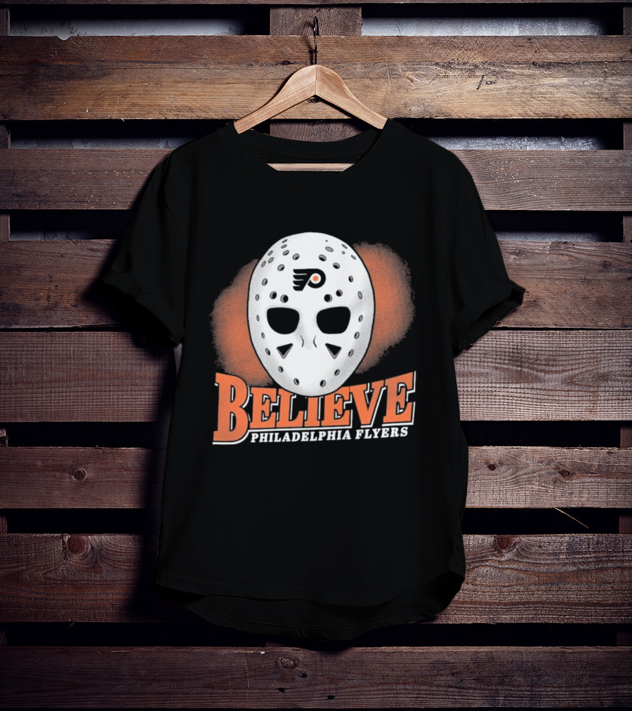 Philadelphia Flyers Believe Hockey Mask Franklin T-Shirt