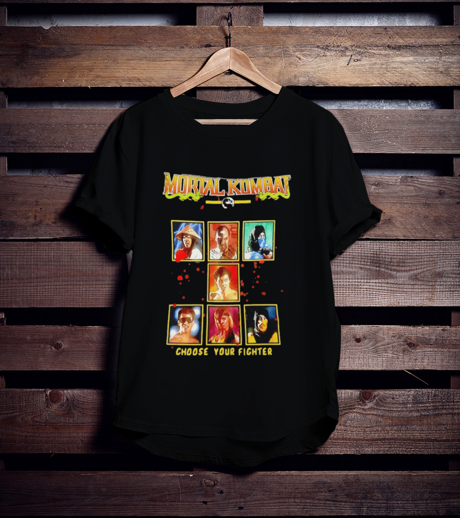 Mortal Kombat Choose Your Fighter Iconic Characters Selection T-Shirt