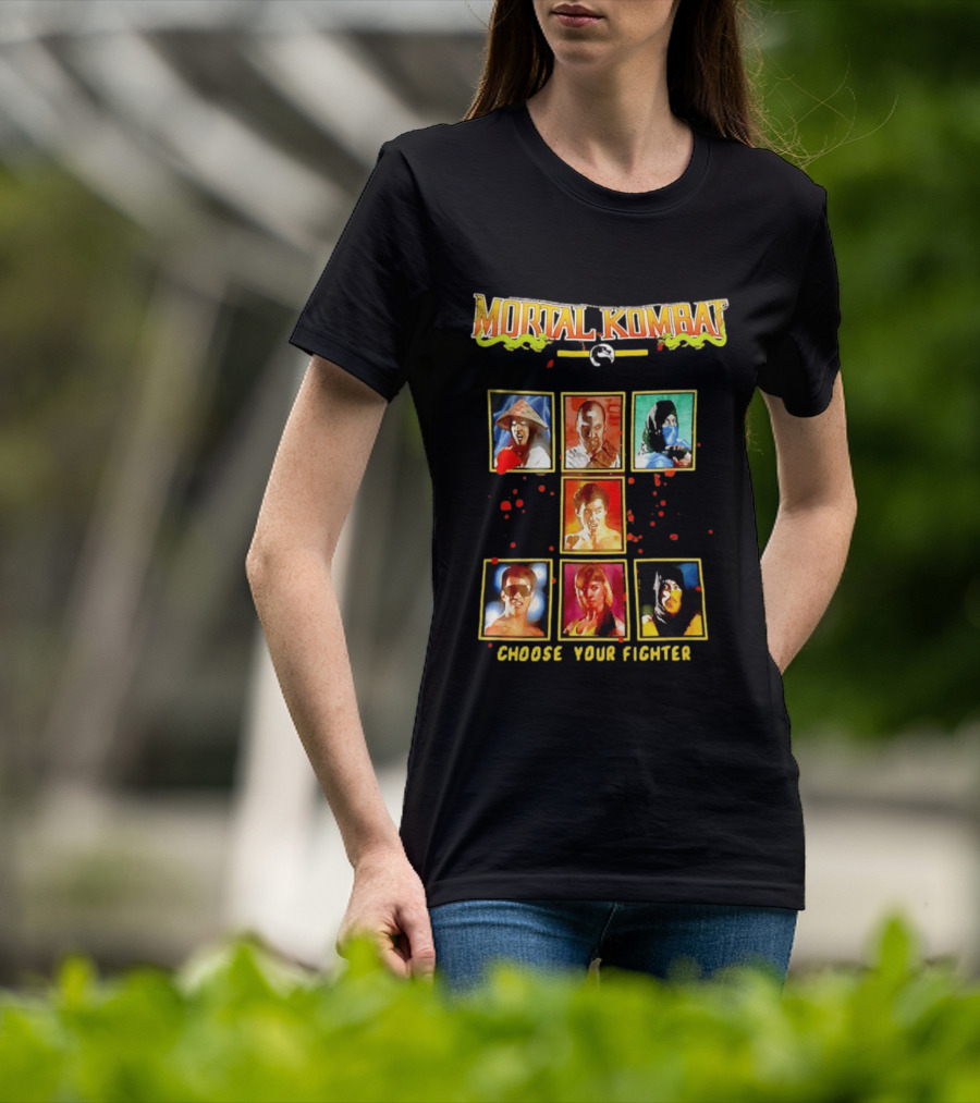 Mortal Kombat Choose Your Fighter Iconic Characters Selection T-Shirt