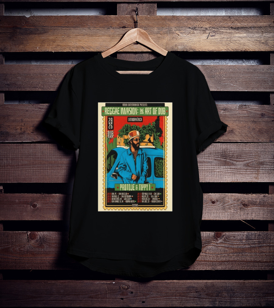 Reggae Invasion The Art Of Dub Protoje Tippy I Latin America 2026 Tour Dates T-Shirt