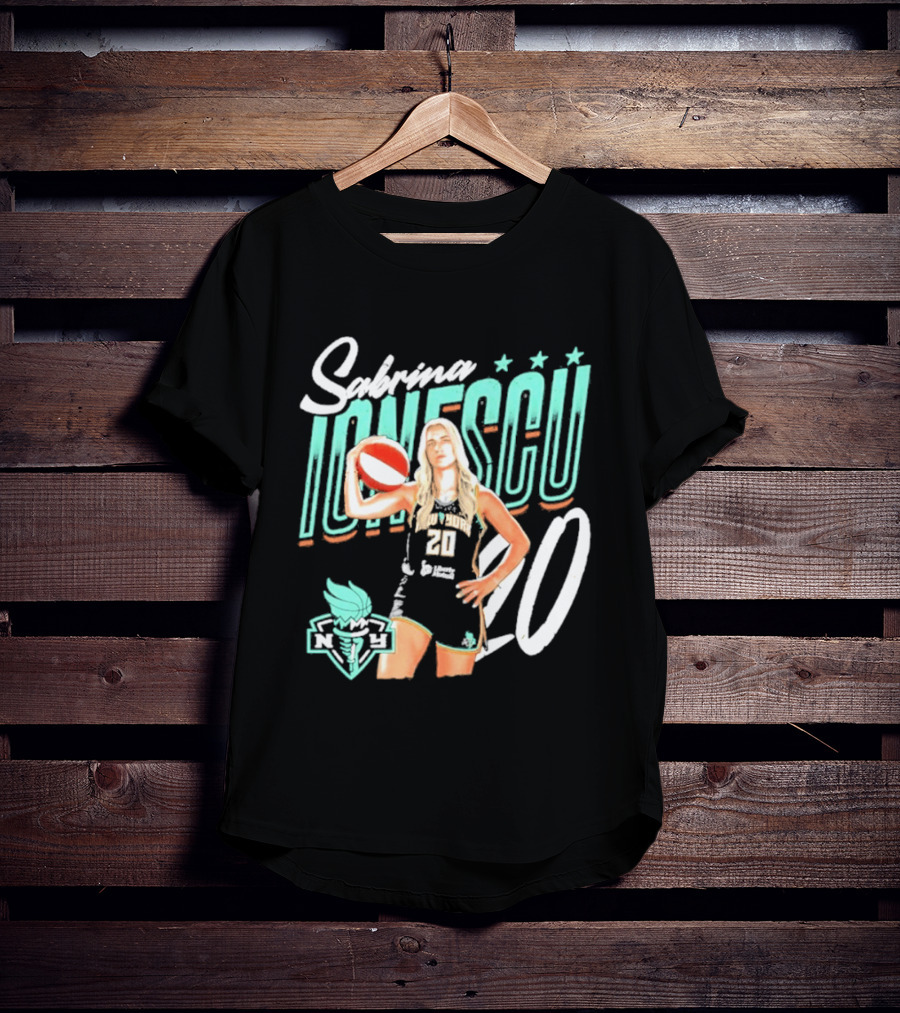 Sabrina Ionescu New York Liberty Number 20 Player Pose T-Shirt