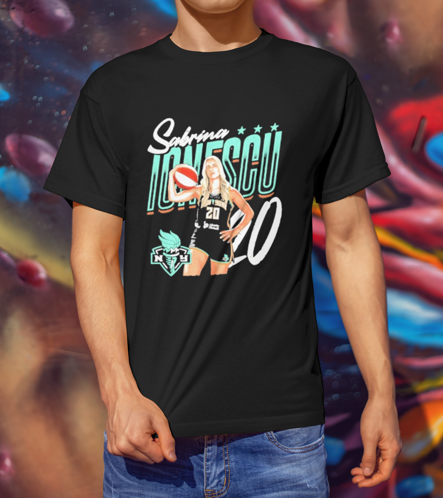 Sabrina Ionescu New York Liberty Number 20 Player Pose T-Shirt