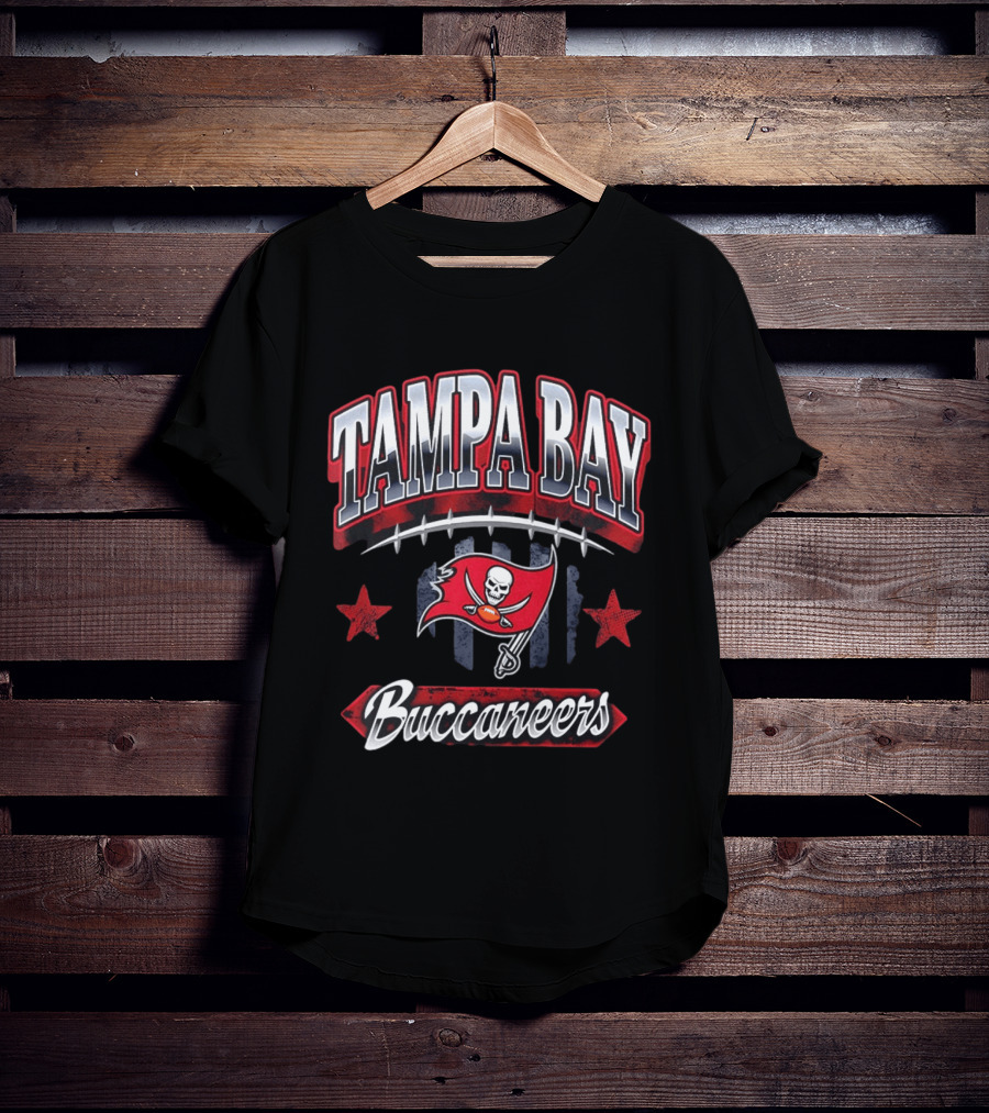 Tampa Bay Buccaneers Americana 2026 Team Flag Two Stars T-Shirt