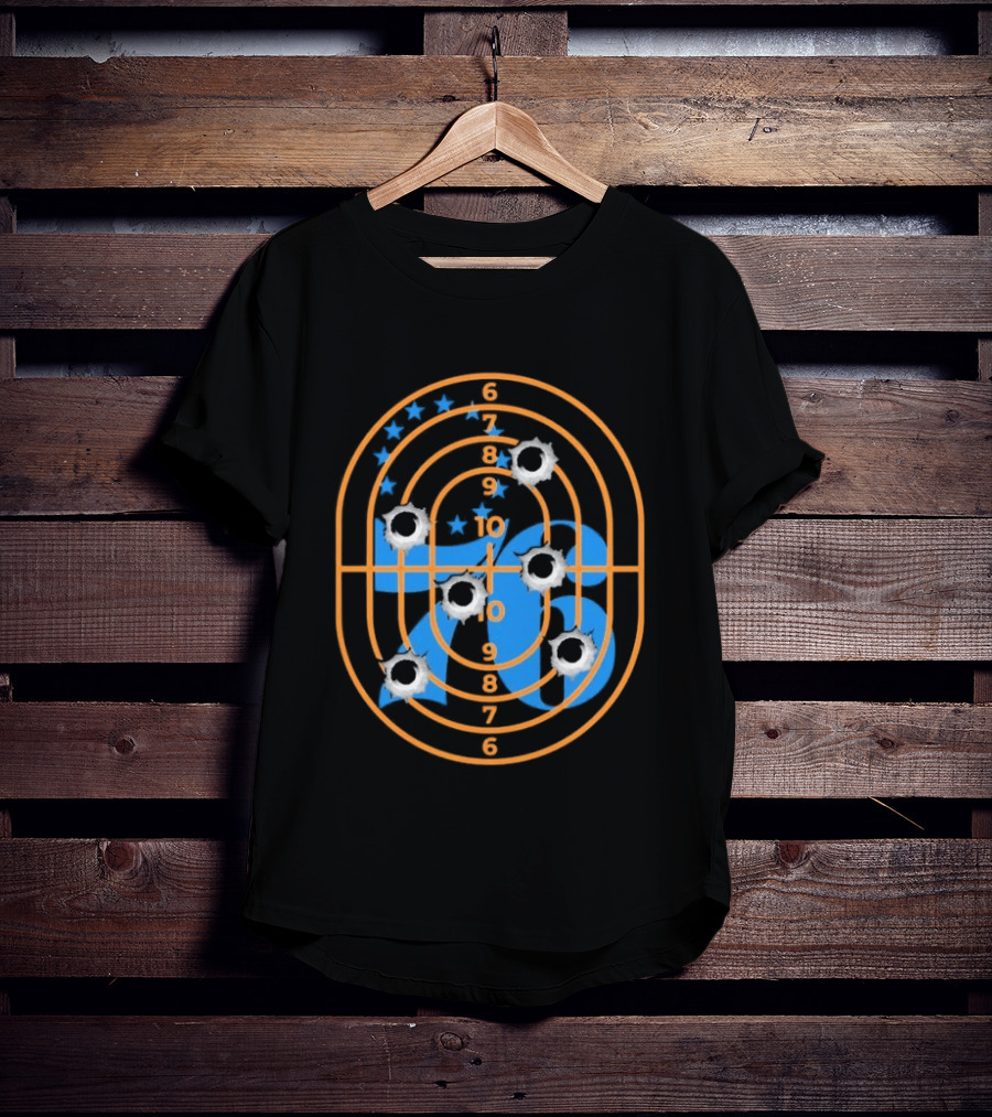 Who Shot Ya Philly Bulls Eye Target Stars T-Shirt