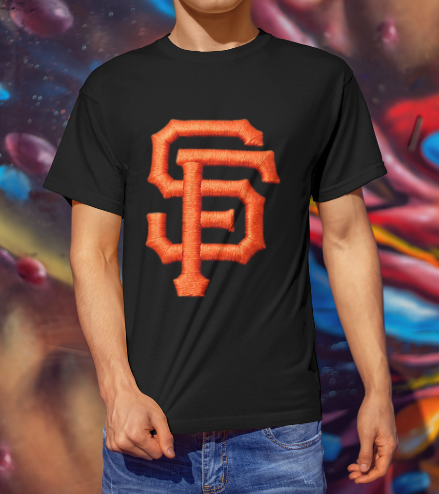 Alex Smith SF Giants Hat Orange Monogram T-Shirt