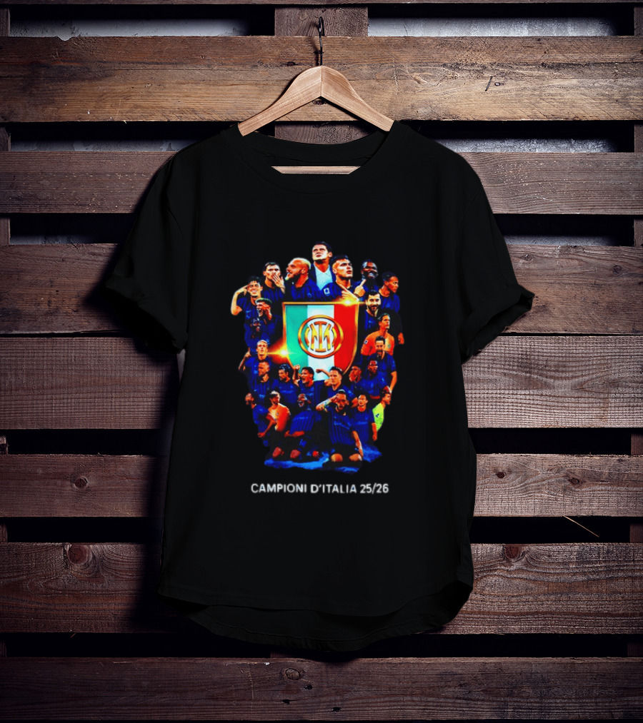 Inter Milan FC Campioni D'Italia 24/25 Serie A Champions Team Celebration T-Shirt
