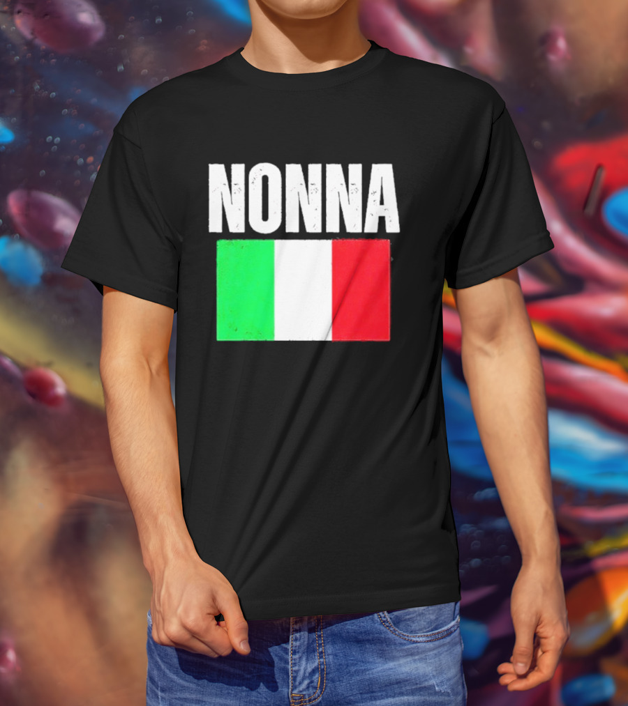 Italian Nonna Flag Pride With Italy T-Shirt