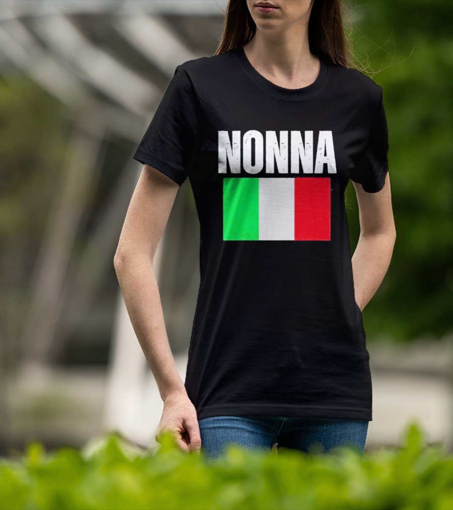 Italian Nonna Flag Pride With Italy T-Shirt