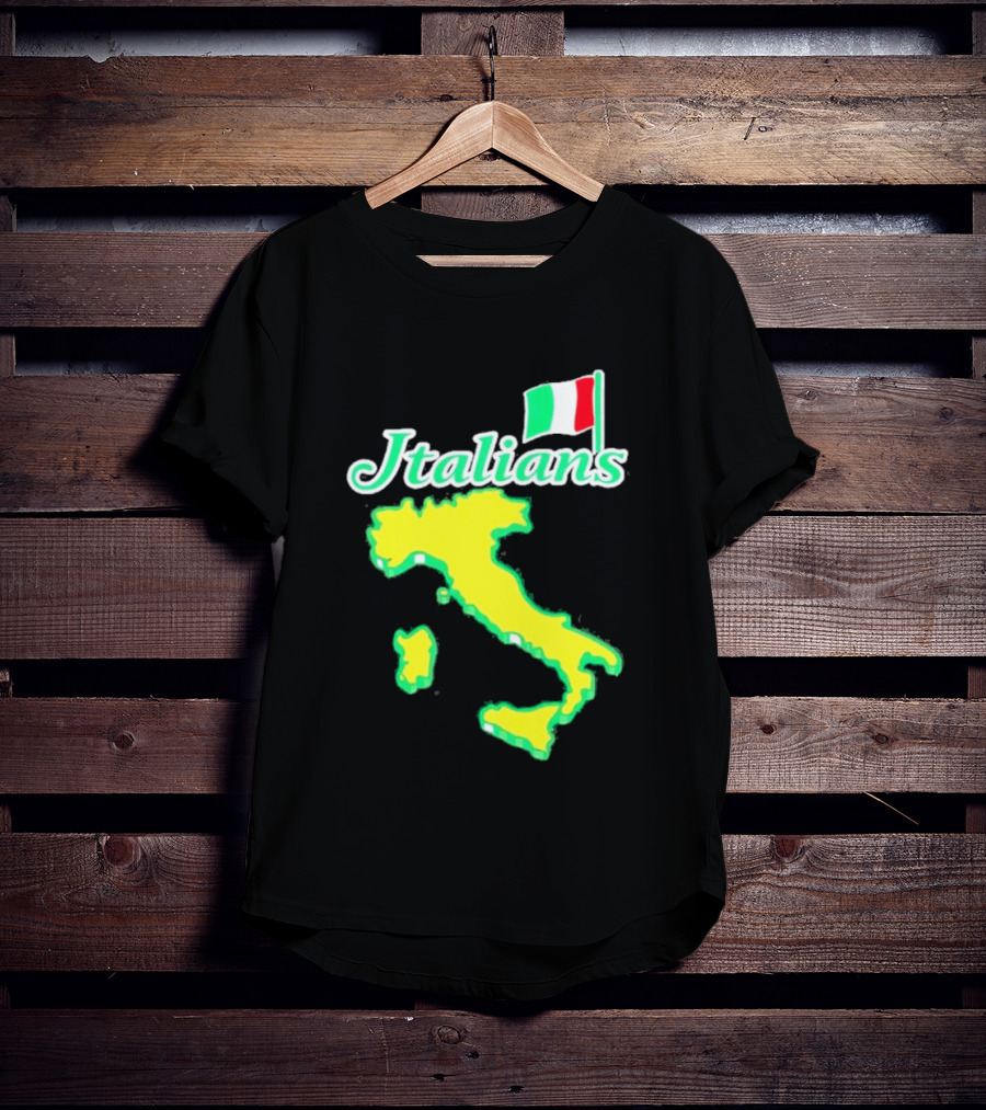 Italians Map Of Italy With Flag T-Shirt