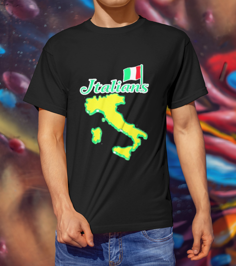 Italians Map Of Italy With Flag T-Shirt