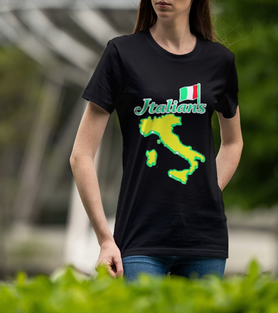 Italians Map Of Italy With Flag T-Shirt