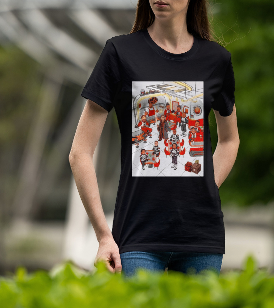 Cincinnati Bengals Star Wars Parody In Retro Diner Scene T-Shirt
