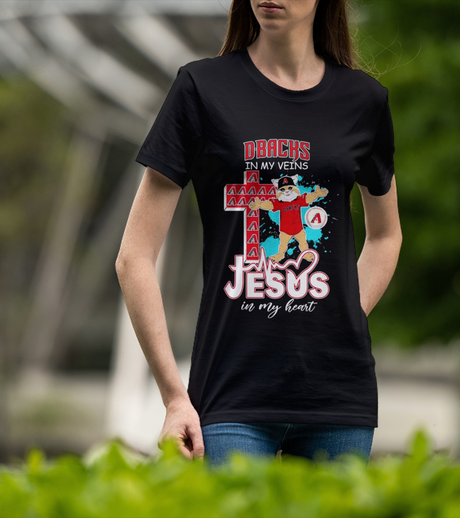 D Backs In My Veins Jesus In My Heart With Cross T-Shirt