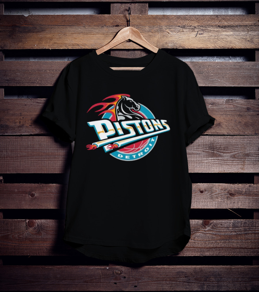 Detroit Pistons Mitchell & Ness Hardwood Classic Vintage Horse T-Shirt