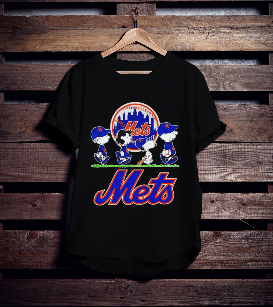 New York Mets Peanuts Abbey Road 2026 Charlie Brown Snoopy Lucy Linus T-Shirt