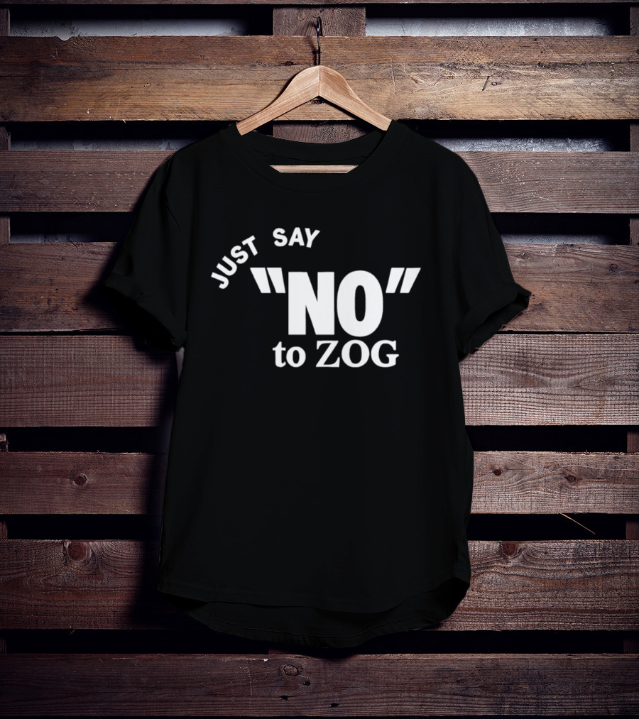 Randy Weaver Wearing Just Say No To Zog T-Shirt