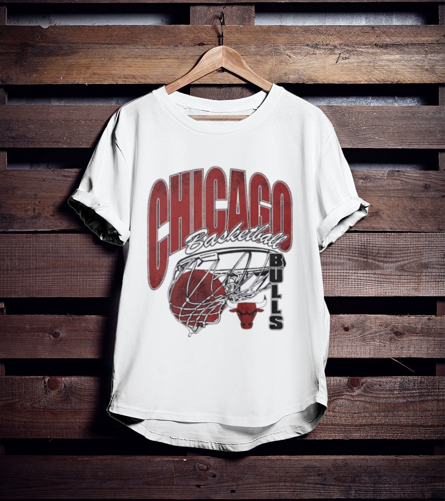 Chicago Basketball Bulls Script Swish 2026 T-Shirt