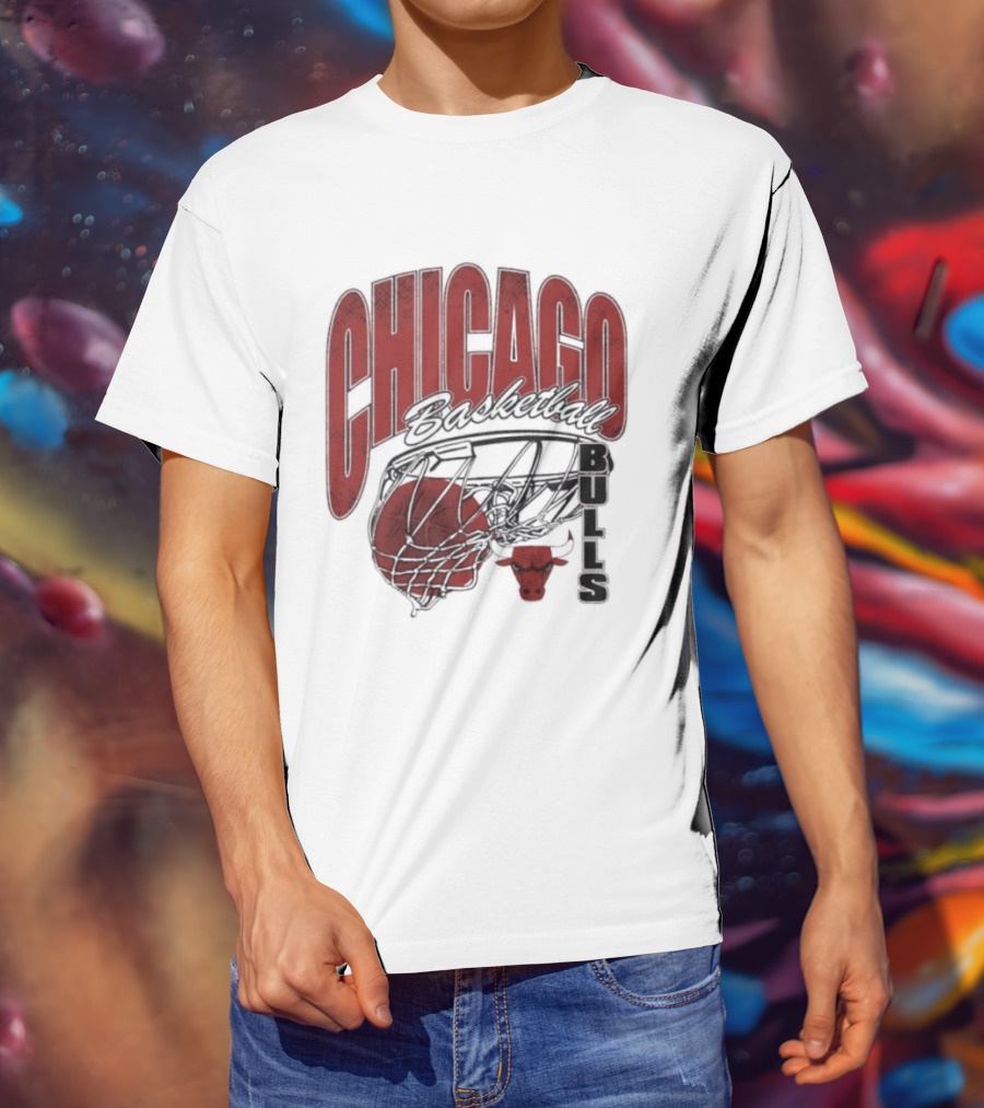 Chicago Basketball Bulls Script Swish 2026 T-Shirt
