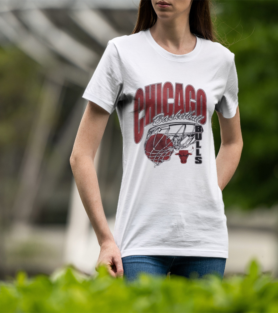 Chicago Basketball Bulls Script Swish 2026 T-Shirt
