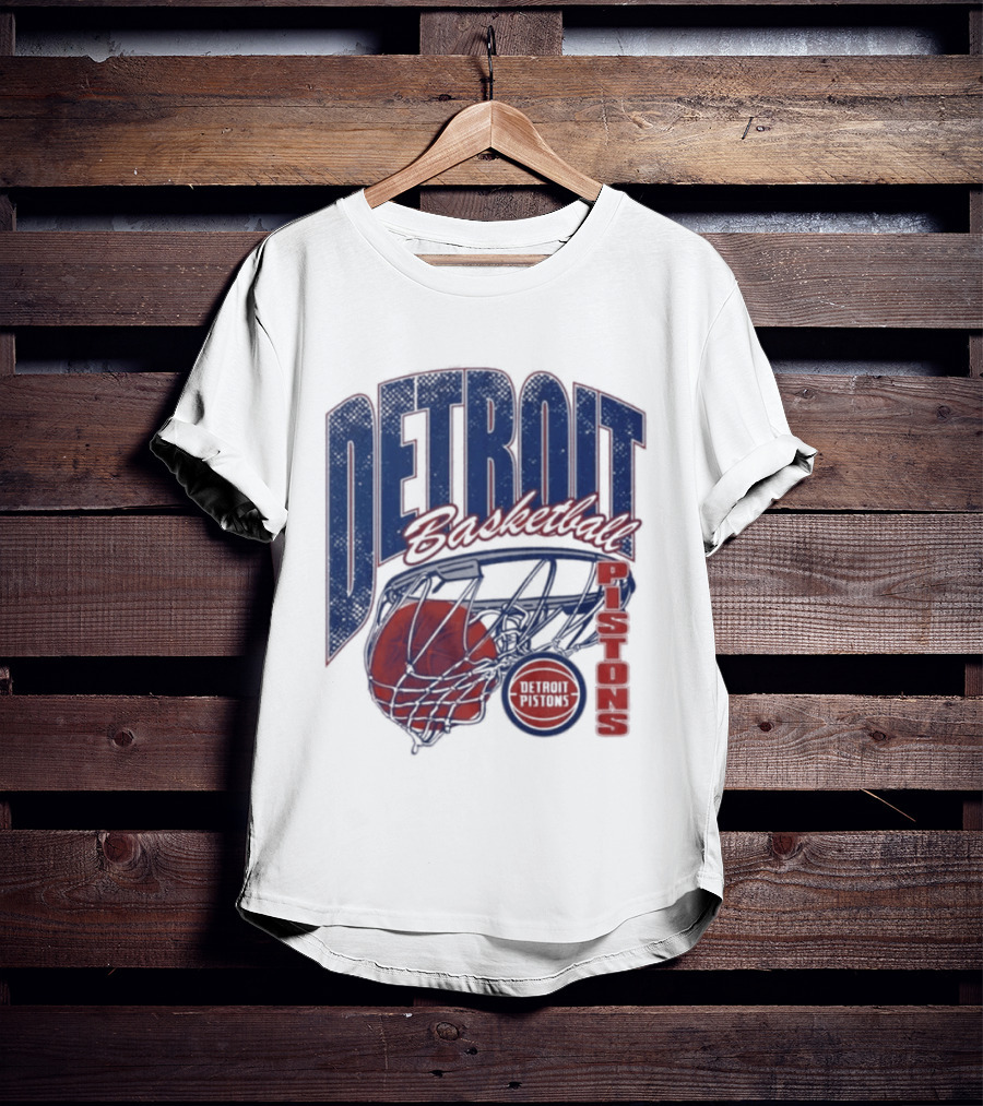Detroit Pistons Basketball 2026 Script Swish T-Shirt