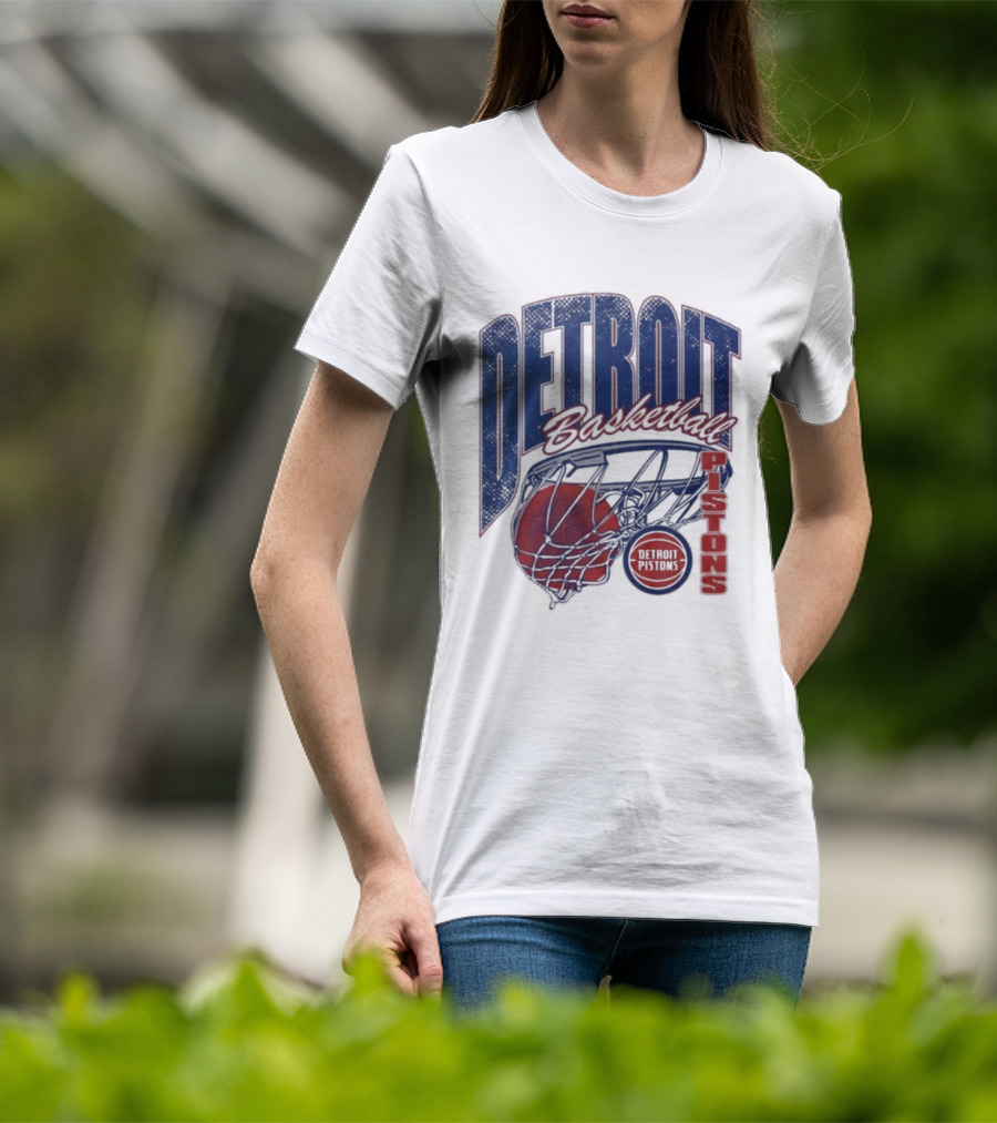 Detroit Pistons Basketball 2026 Script Swish T-Shirt