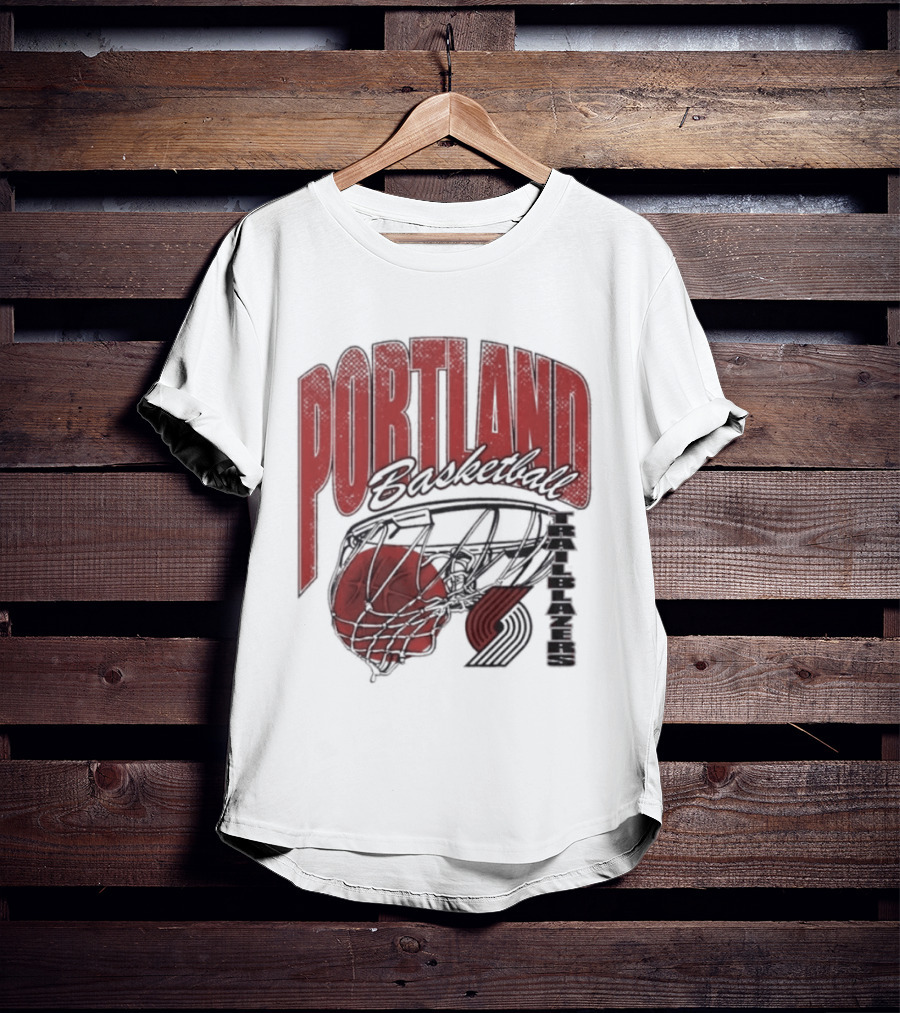 Portland Trail Blazers Script Swish 2026 Basketball T-Shirt