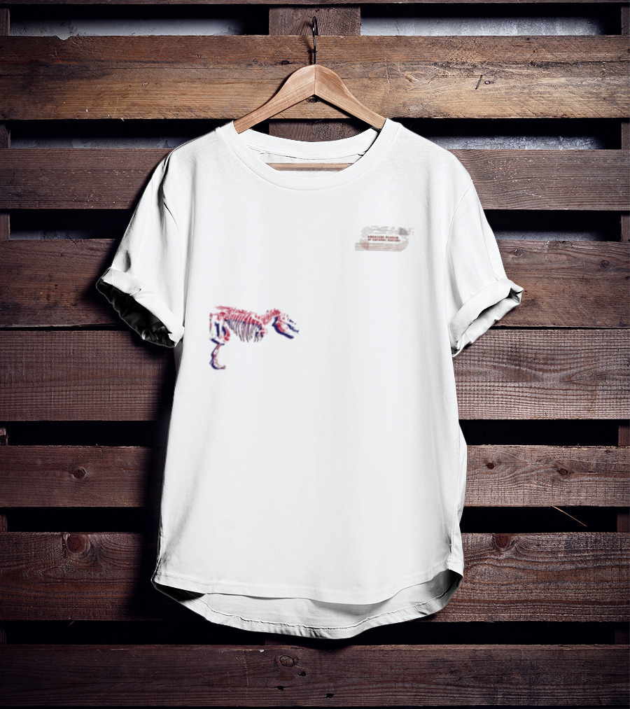 Amnh Adult Wrap Around Dinosaur Museum Fossil Pop T-Shirt