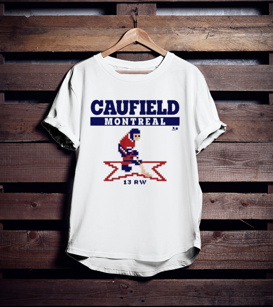 Caufield Montreal 13 RW Hockey Player Pixel T-Shirt