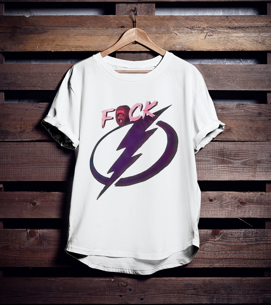F Panthers Rivalry With Tampa Bay Lightning Lightning Bolt T-Shirt