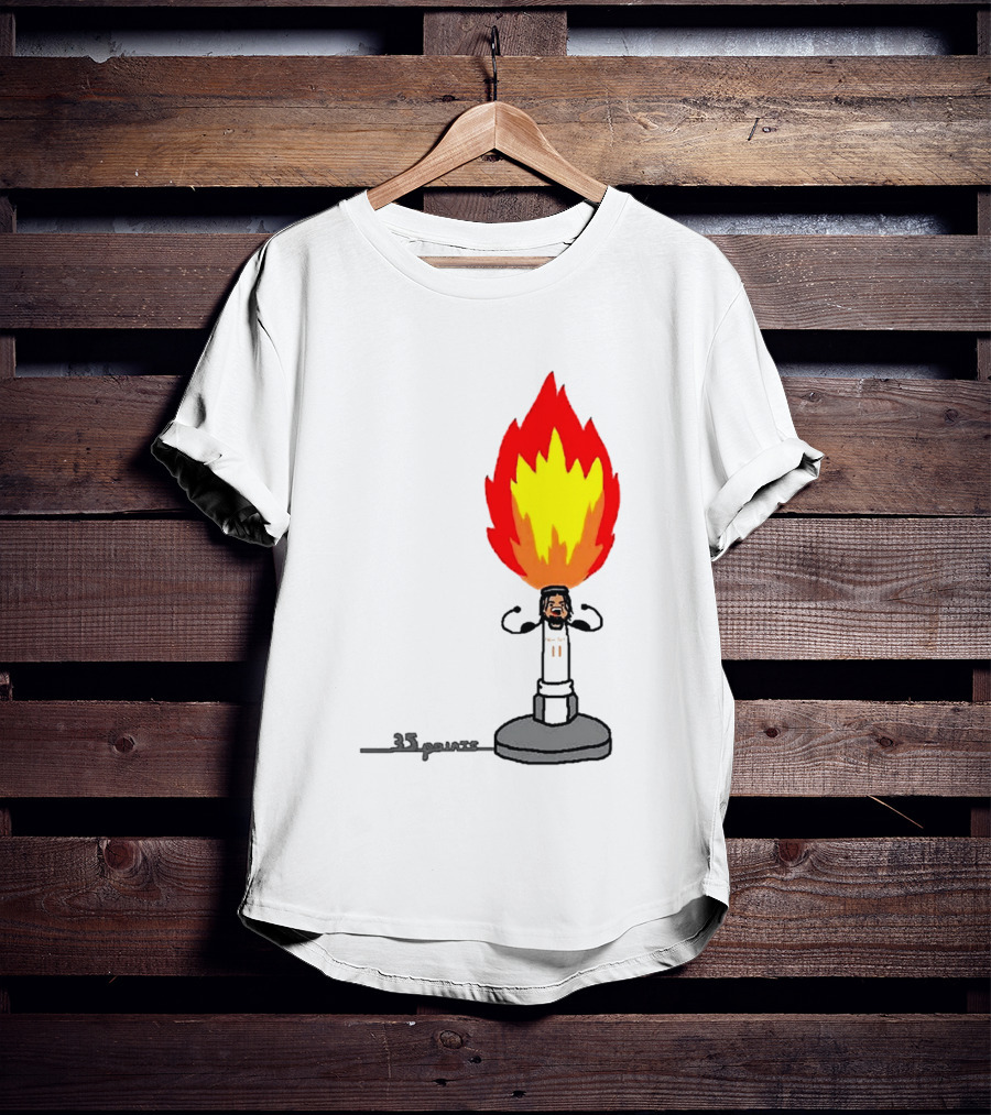 New York Knicks Jalen Brunson 35 Points It's Lit Flame T-Shirt