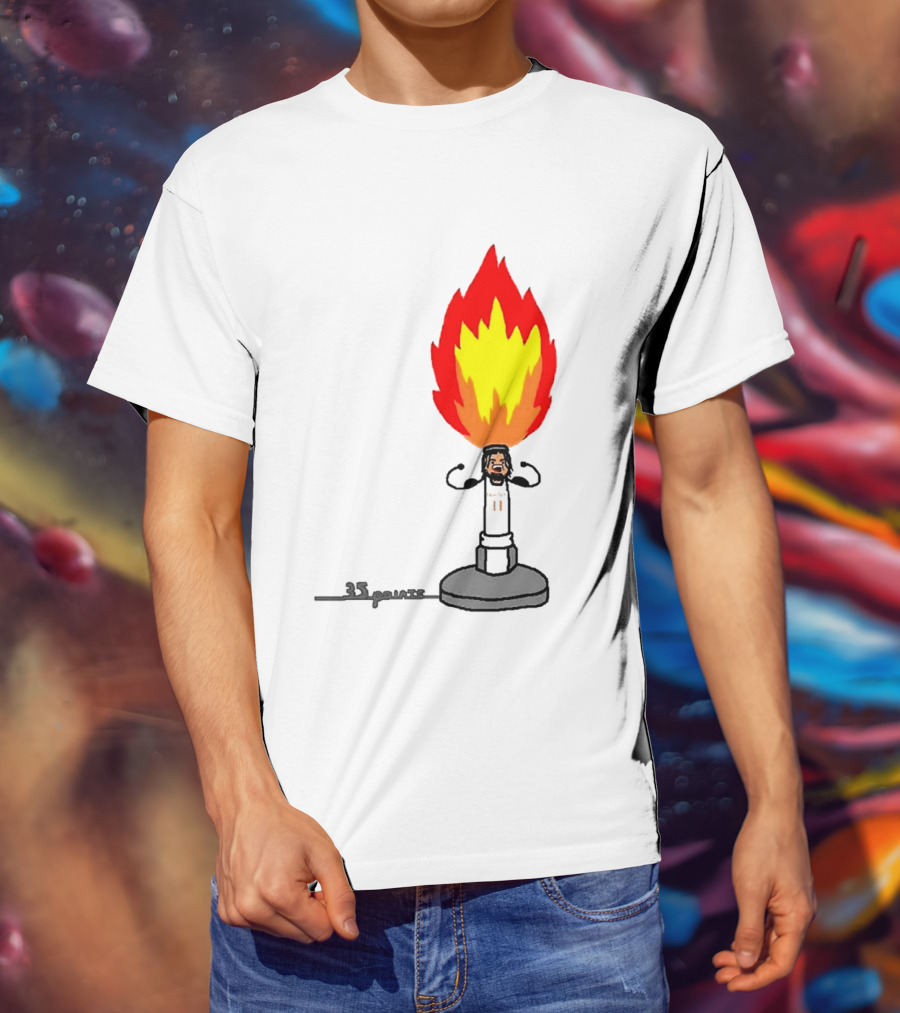 New York Knicks Jalen Brunson 35 Points It's Lit Flame T-Shirt