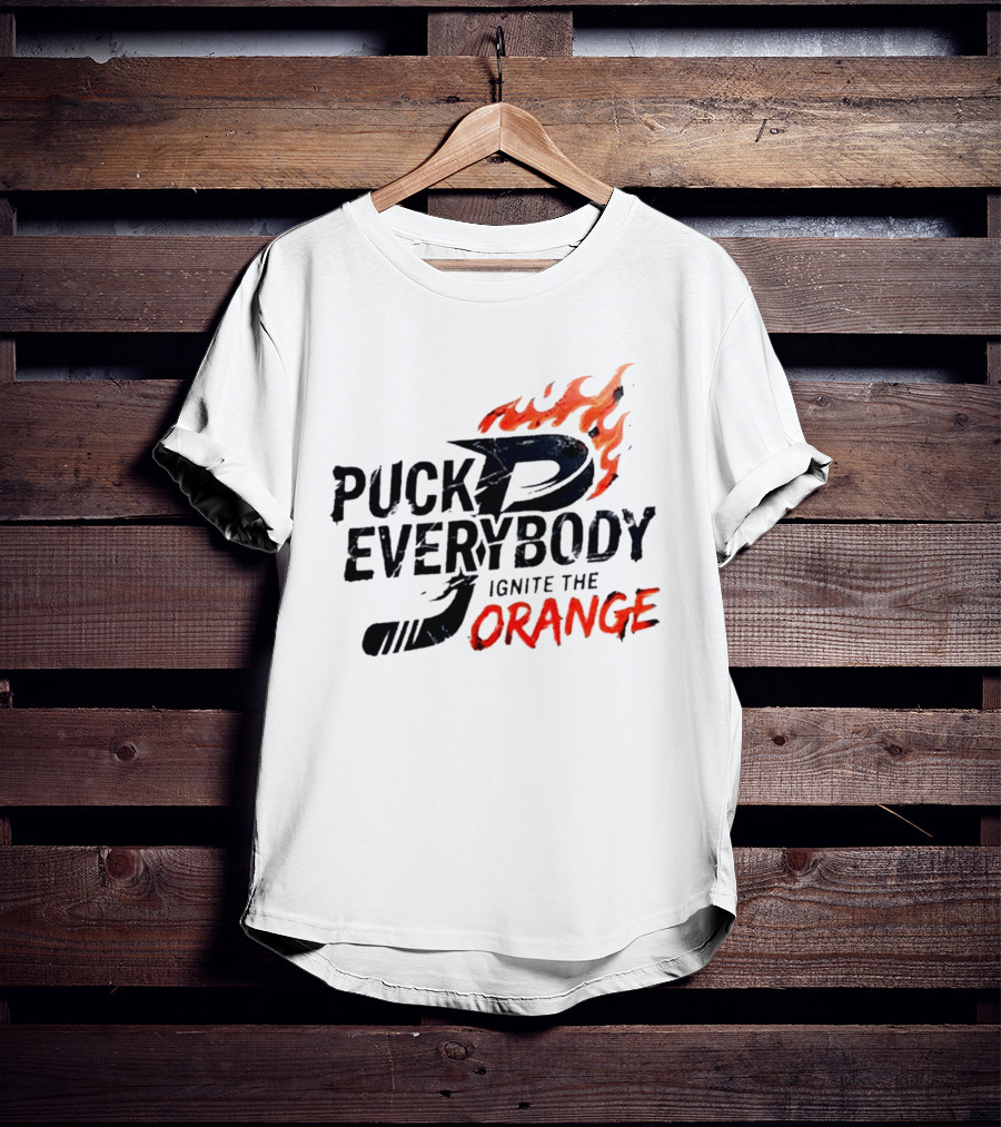 Puck Everybody Ignite The Orange P Fire T-Shirt