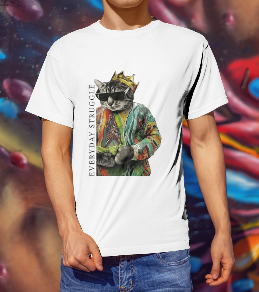 Scottie Barnes Everyday Struggle Cat In Colorful Crowned Outfit T-Shirt
