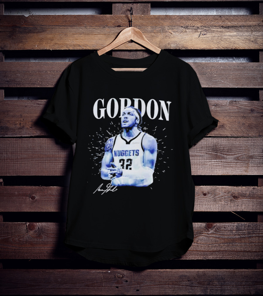 Gordon Aaron Denver Nuggets Basketball Player 50 Signature T-Shirt