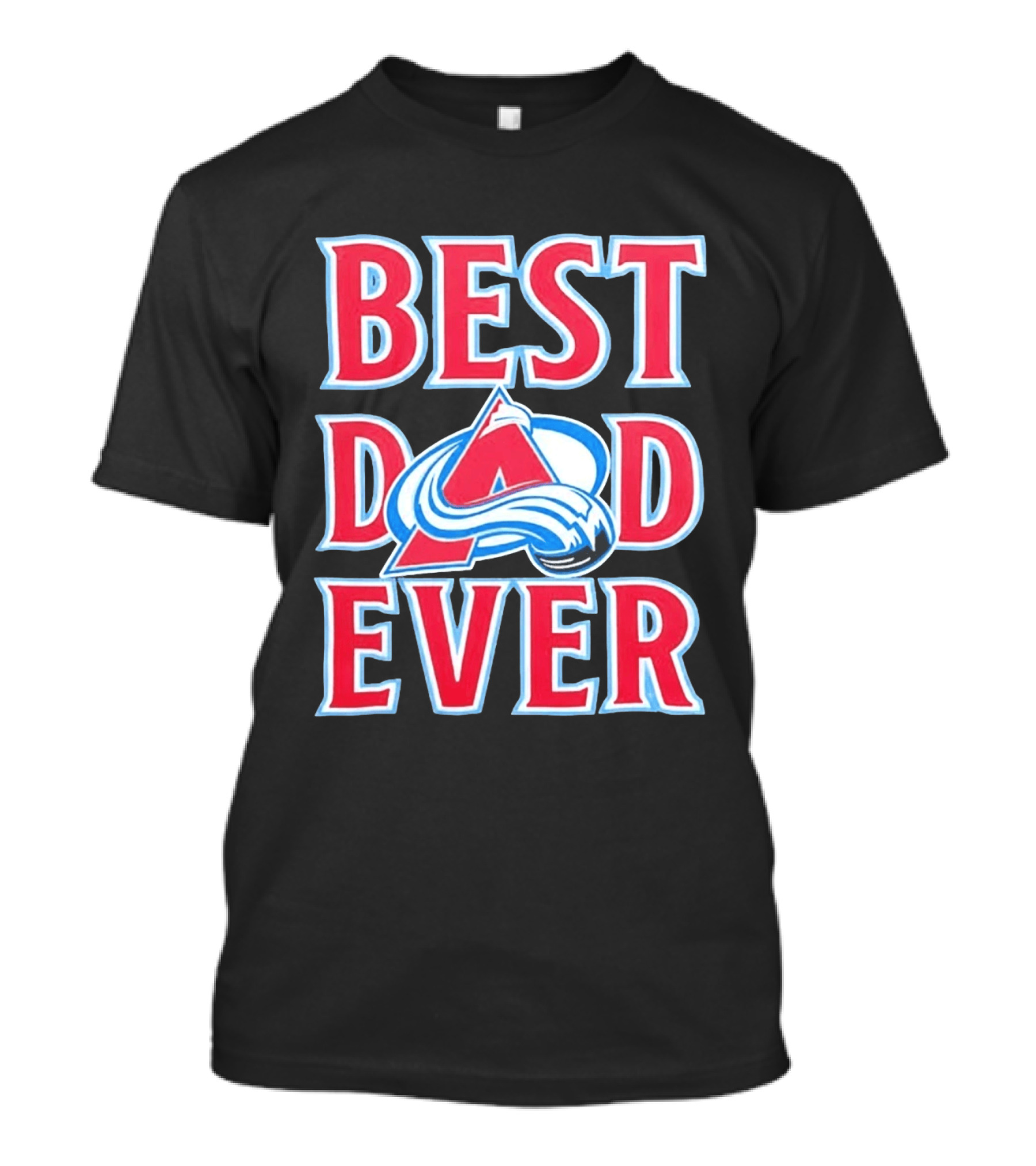 Best Dad Ever Colorado Avalanche Ice Hockey T-Shirt