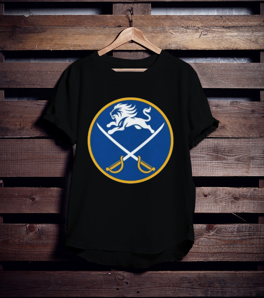 Buffalo Sabres Alex Lyon Lion Swords Circle T-Shirt