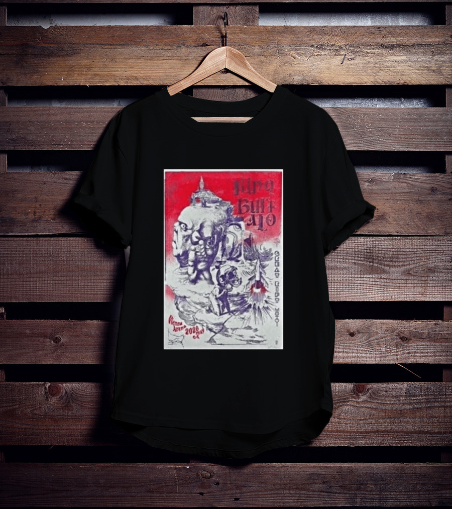 King Buffalo Vienna Arena May 4 2026 Concert Art Featuring Surreal Imagery And Space T-Shirt