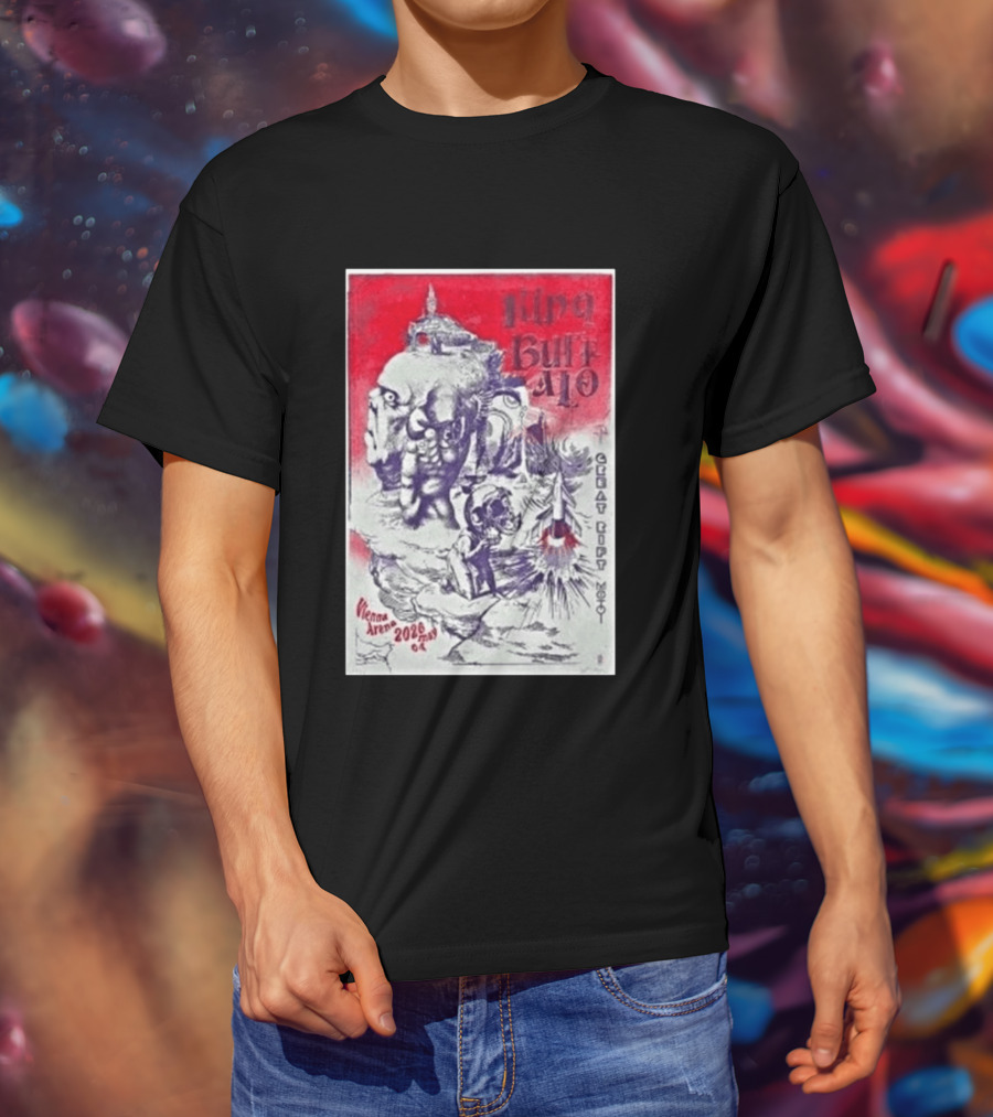 King Buffalo Vienna Arena May 4 2026 Concert Art Featuring Surreal Imagery And Space T-Shirt
