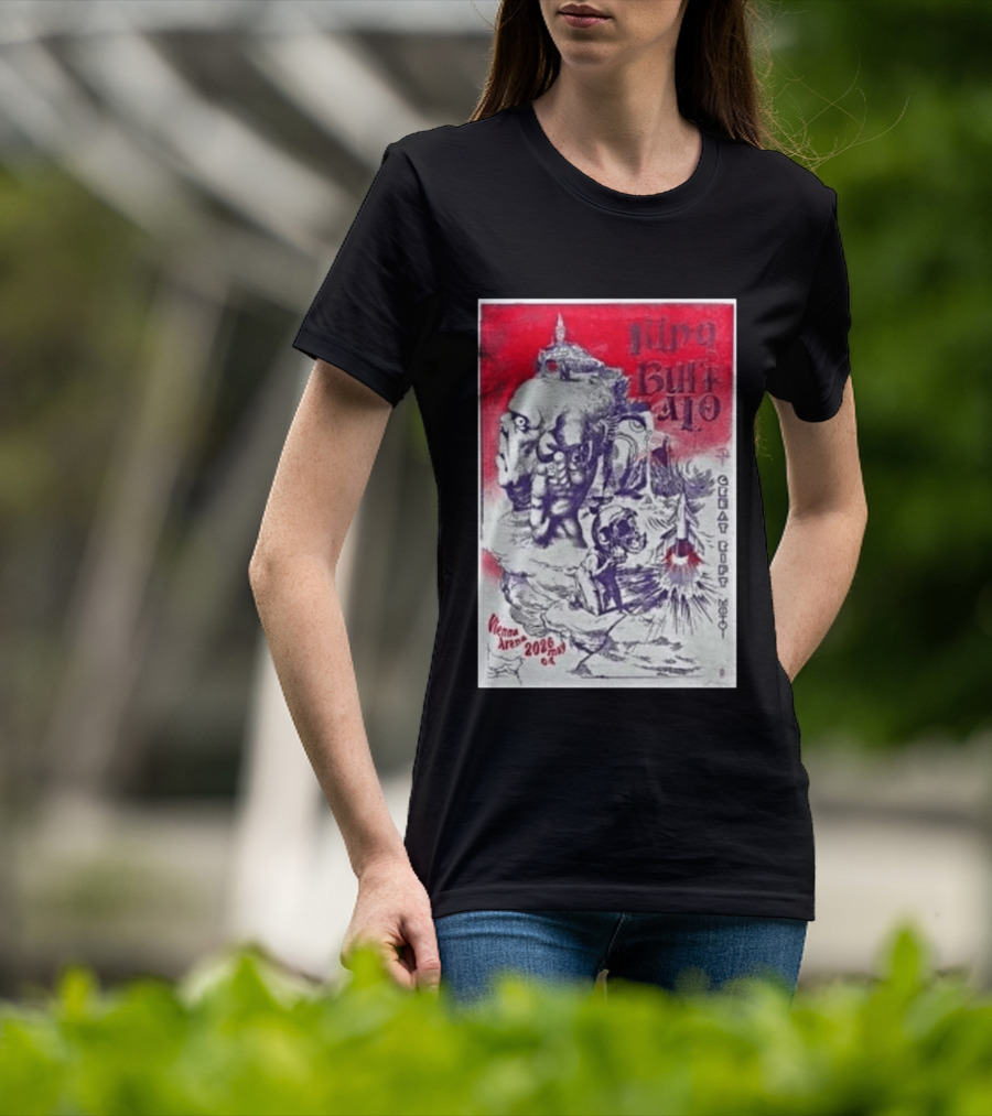 King Buffalo Vienna Arena May 4 2026 Concert Art Featuring Surreal Imagery And Space T-Shirt